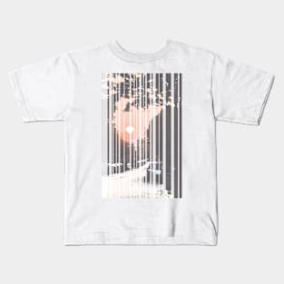 New white barcode Street with sunset Kids T-Shirt